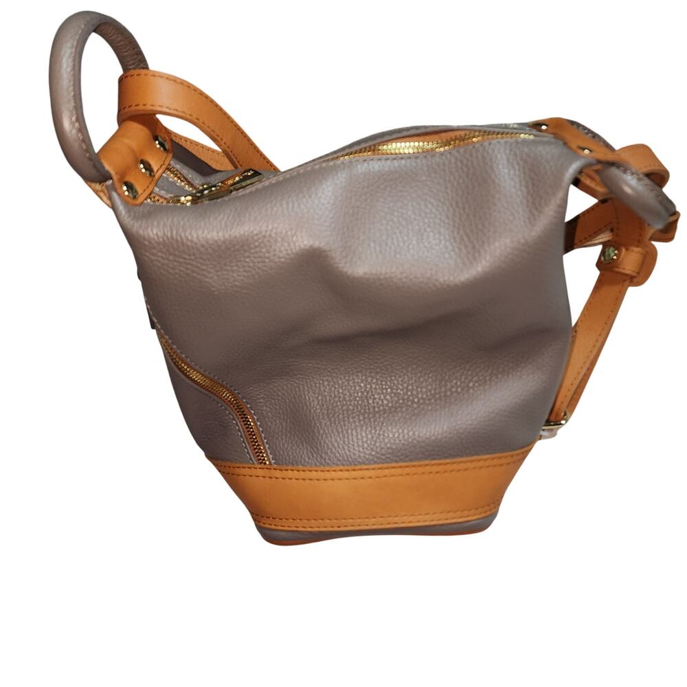 VALENTINA EUC VIOLA CASTELLANI LEATHER CONVERTIBLE BACKPACK SHOULDER BAG